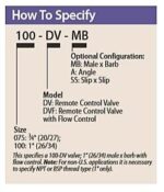 Rainbird 100-DV Series 1" Plastic Remote Control Valve, Without Flow Control - Image 5