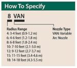 Rainbird 15 VAN Variable Arc Spray Nozzle for 1800 Series, Plastic, MPR - Image 4