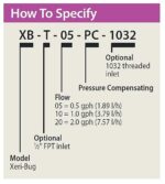 Rainbird XB-10 Xeri-Bug Pressure Compensating Emitter, 1.0 GPH, Self-Piercing Barb Inlet, Black - Image 2